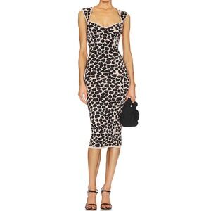 Lovers And Friends Seanna Size M Leopard Midi Dress Retail $228